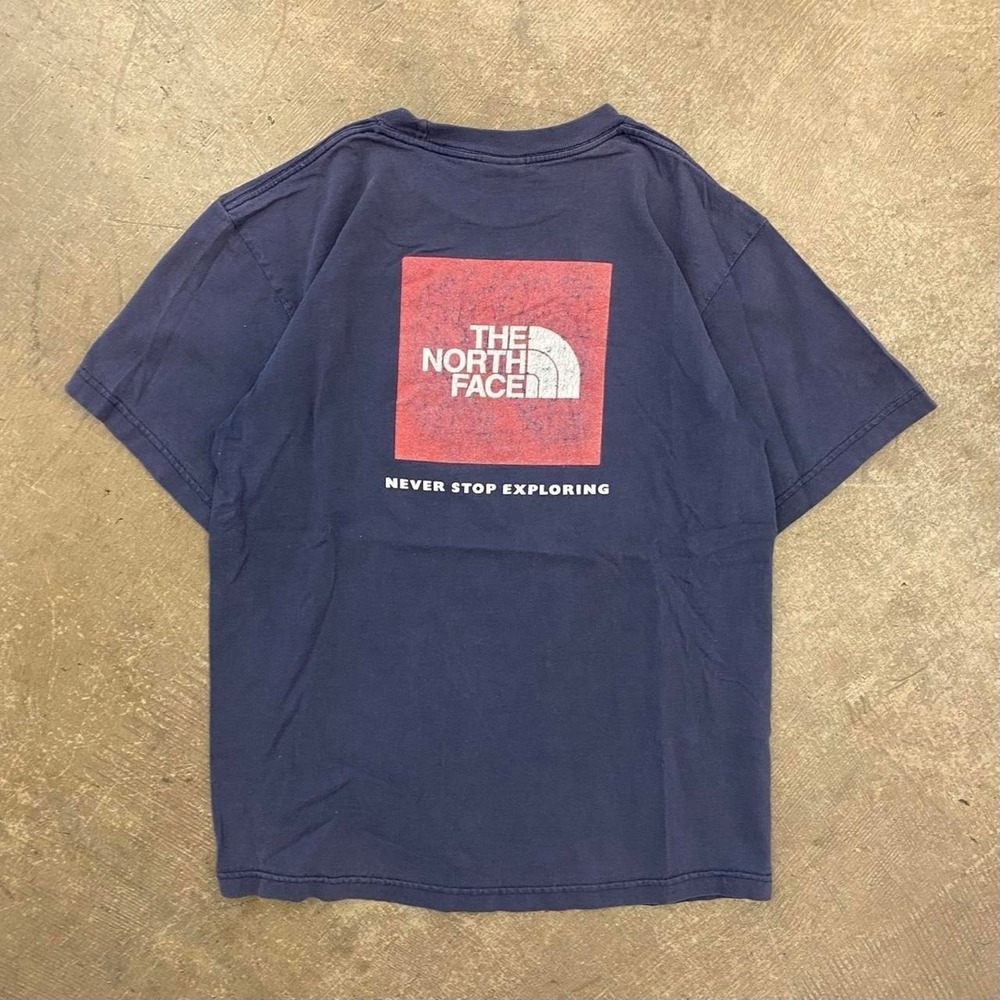 Vintage 90s The North Face Simple Logo Mountains Outdoors Hiking Men's T-Shirt M